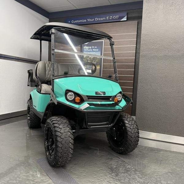 2025 E-Z-GO Express 4 Gas Lifted Ocean Grey - Image 2
