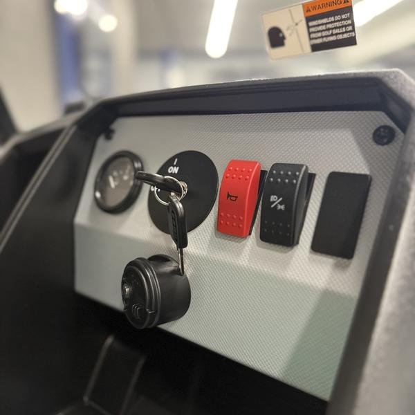 2025 E-Z-GO Express 4 Gas Lifted Ocean Grey - Image 4